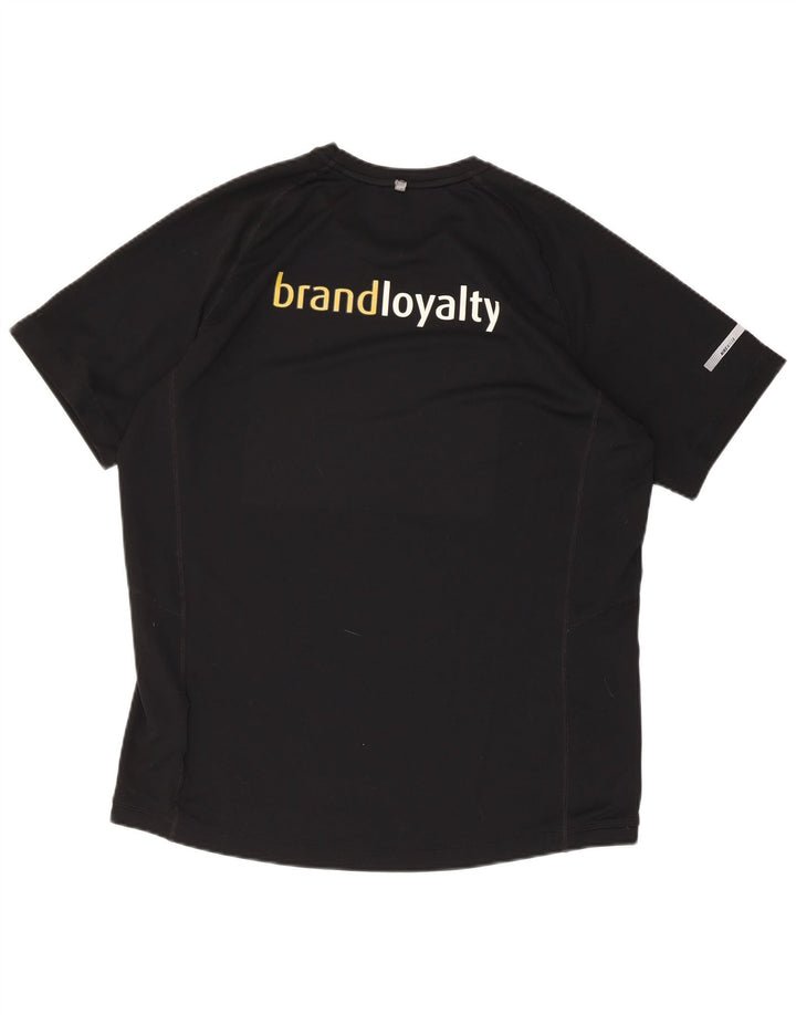 Męski T-shirt Nike Dri Fit z grafiką, duży, czarny poliester