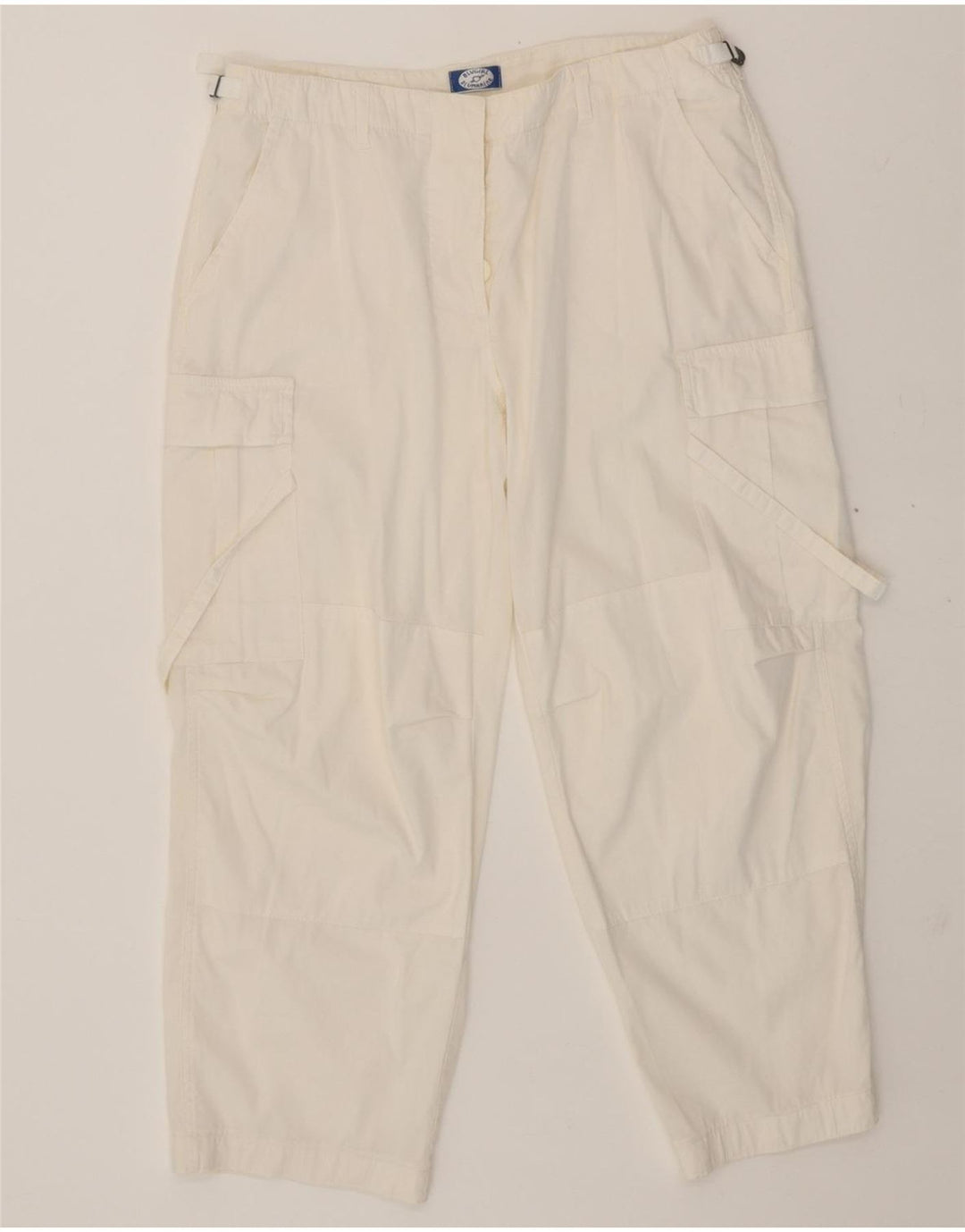 BLUGIRL BLUMARINE Womens Crop Cargo Trousers IT 46 Large W32 L26 White Vintage Blugirl Blumarine and Second-Hand Blugirl Blumarine from Messina Hembry 