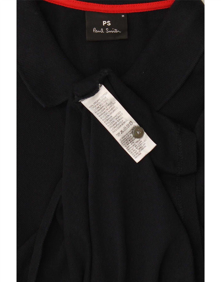 Męska koszulka polo Paul Smith z długim rękawem, średnia, granatowa, bawełniana