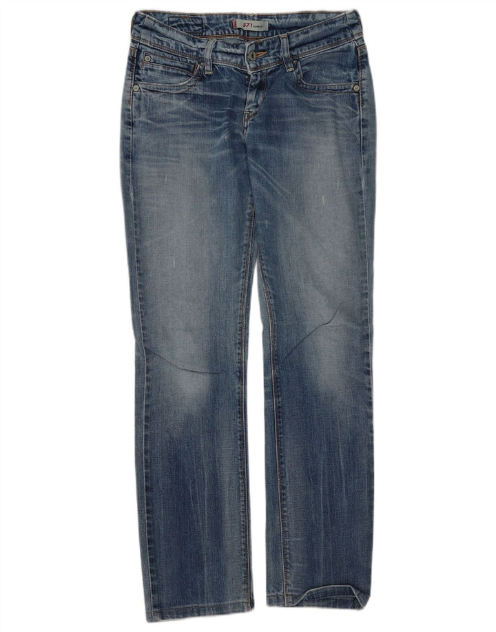 Damskie jeansy Levi's 571 w trudnej sytuacji W29 L31 Niebieska bawełna