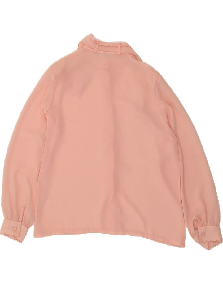 VINTAGE Womens Shirt Blouse IT 42 Medium Pink Floral Polyester Vintage Vintage and Second-Hand Vintage from Messina Hembry 