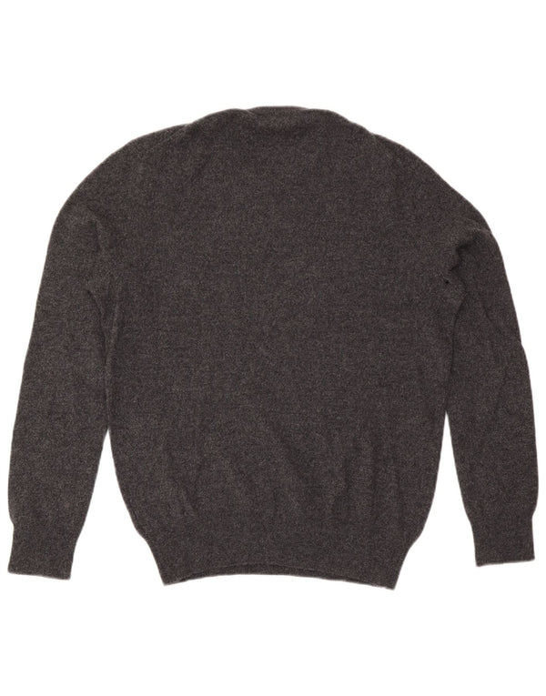 Męski sweter z okrągłym dekoltem Polo Ralph Lauren, średnioszary, wełniany