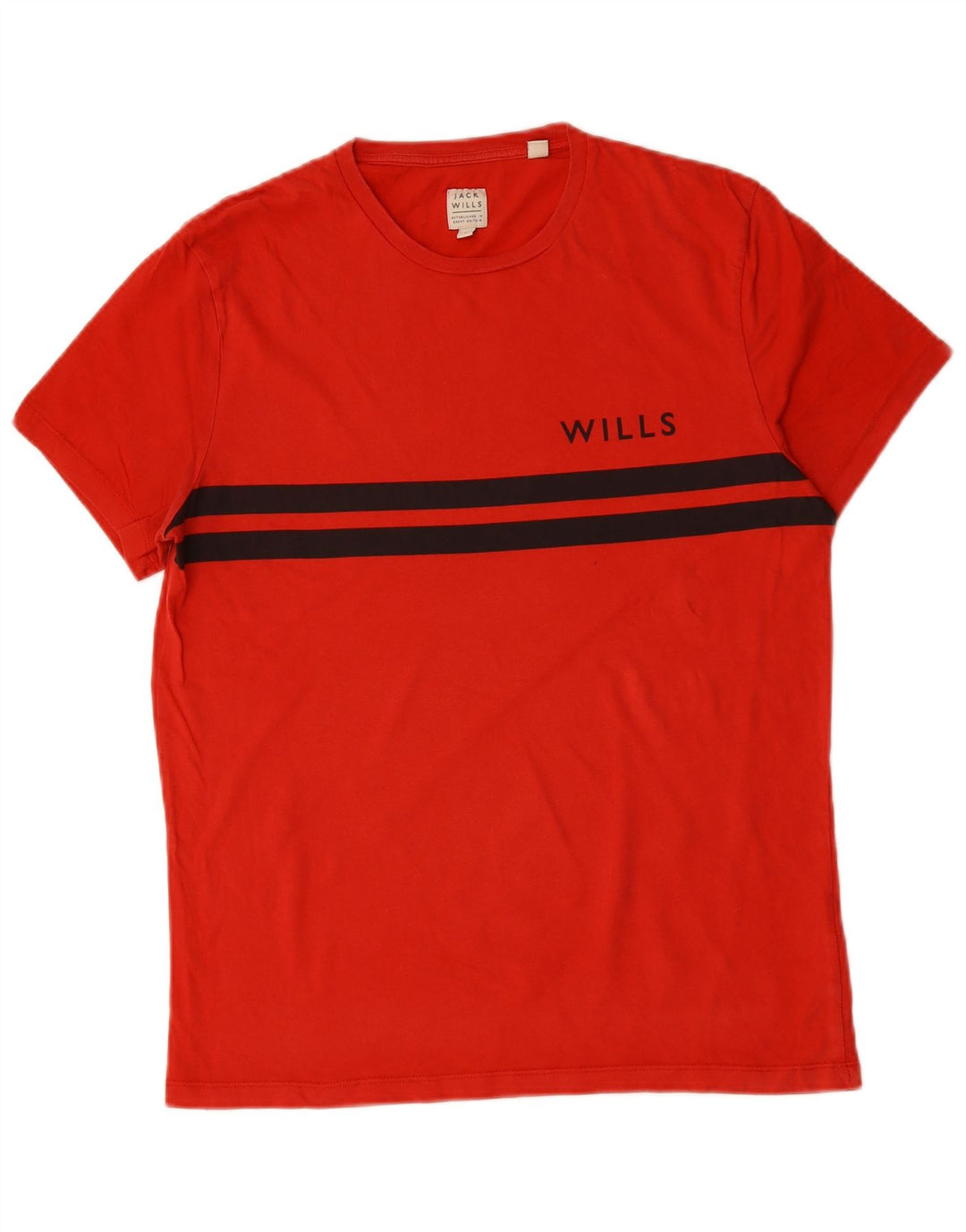 T-shirt męski JACK WILLS, bawełniany, w małe czerwone paski