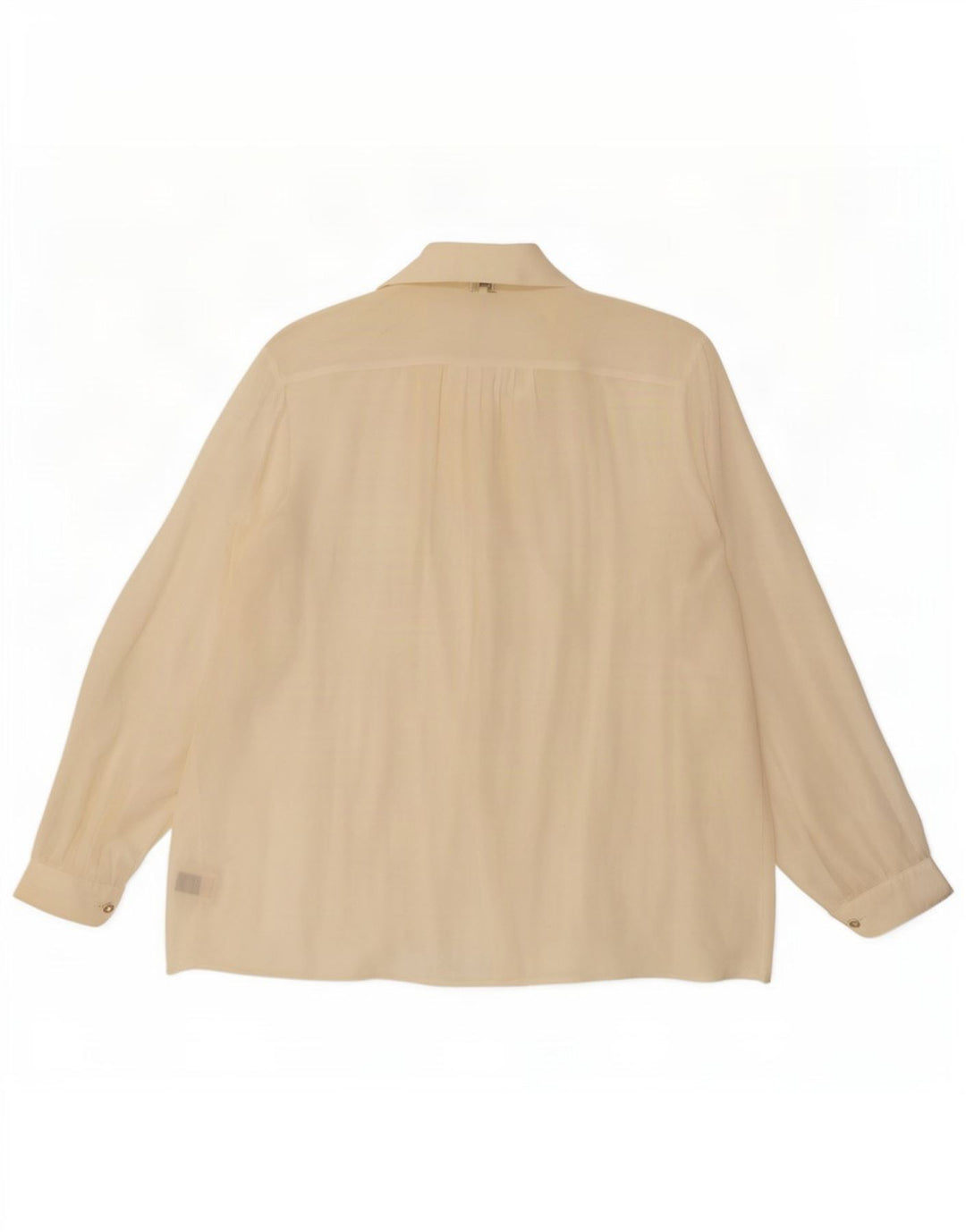 Damska bluzka koszulowa oversize w stylu vintage UK 20 2XL Off White Silk