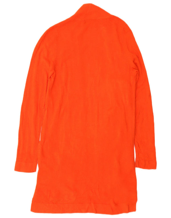 Marks & Spencer Damski sweter rozpinany o długim kroju, UK 12, średni pomarańczowy