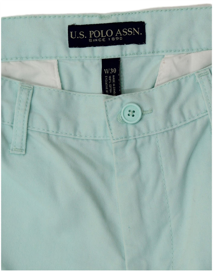 US POLO ASSN. Męskie spodenki Chino W30 Średni niebieski, bawełniany