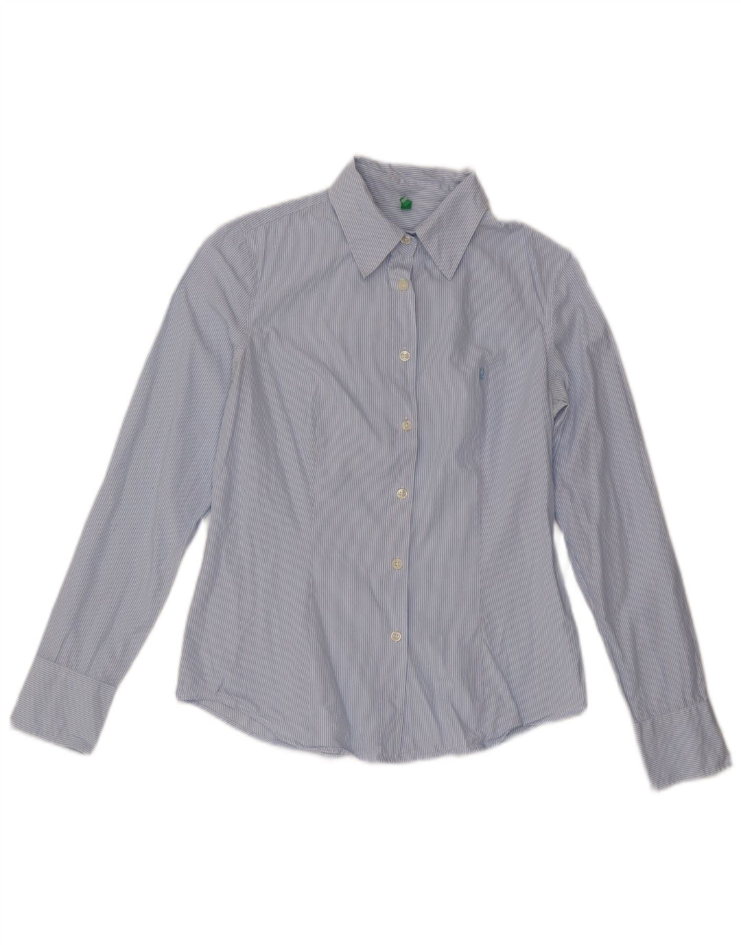 Koszula damska Benetton UK 12 w średnie niebieskie paski