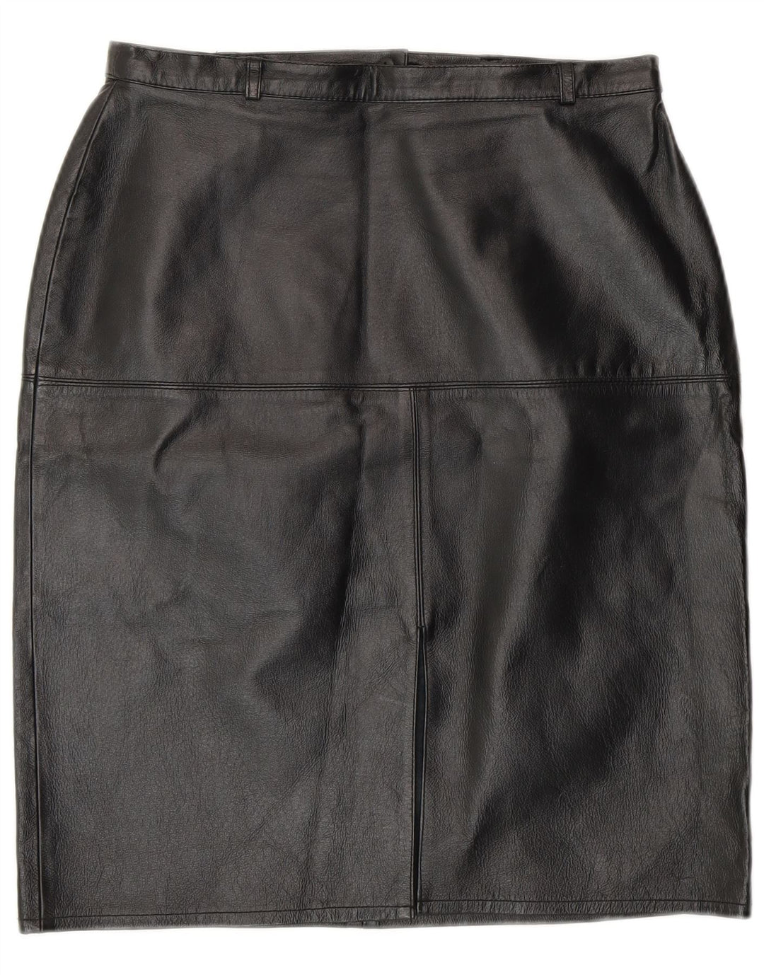Vintage damska skórzana spódnica ołówkowa UK 12 Medium W28 czarna skóra