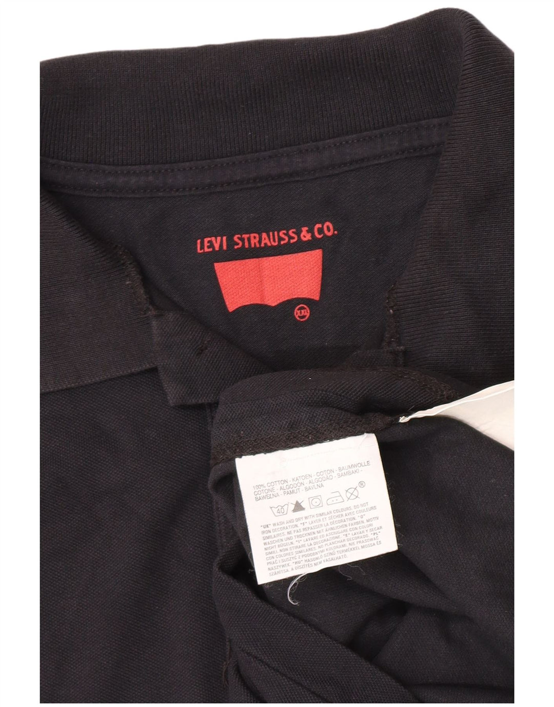Męska koszulka polo Levi's 2XL, czarna, bawełniana
