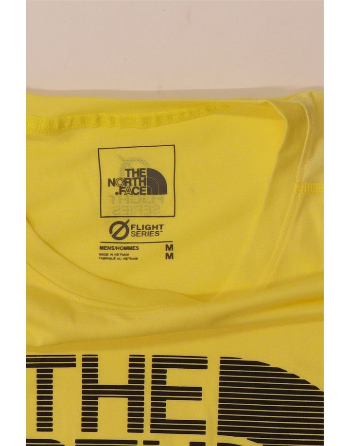 Męski T-shirt z grafiką The North Face, średni żółty