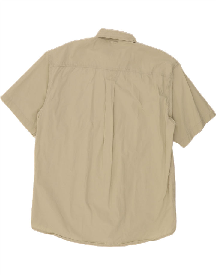 TIMBERLAND Mens Short Sleeve Shirt Large Green Cotton Vintage Timberland and Second-Hand Timberland from Messina Hembry 