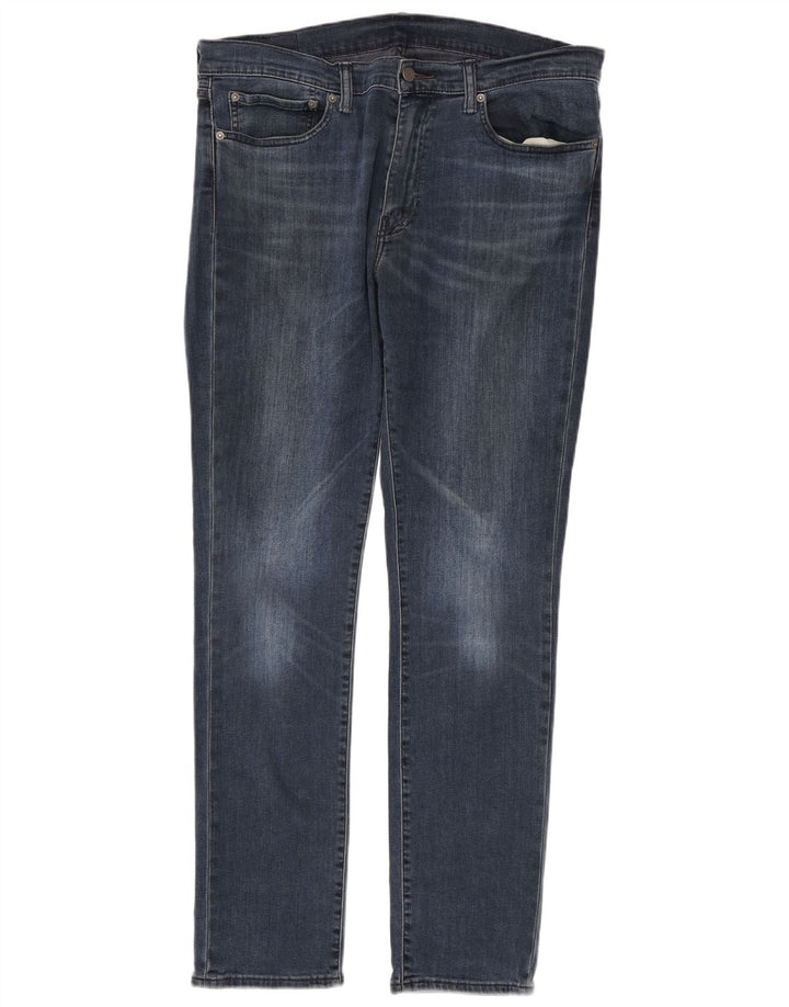 Męskie jeansy Levi's 511 Slim W36 L32 Granatowa bawełna