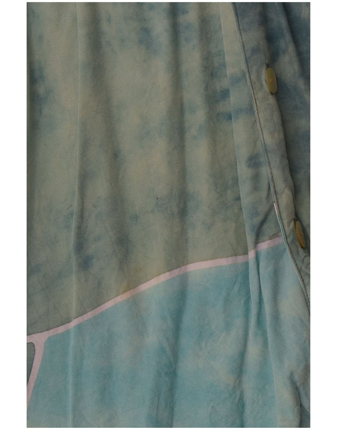 Męska koszula VINTAGE w abstrakcyjny wzór XL, niebieski sztuczny jedwab