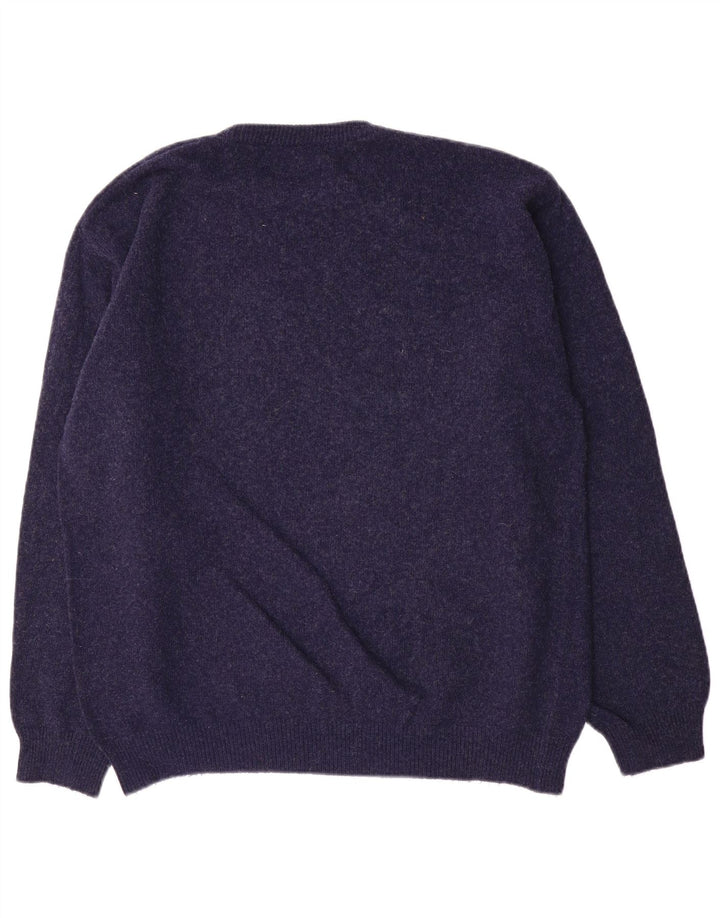 Marlboro Classics Męski sweter z okrągłym dekoltem 2XL Granatowa wełna