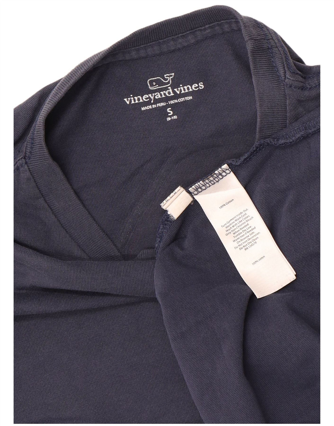 VINEYARD VINES Chłopięcy top z grafiką, długim rękawem, 8-9 lat, mały, niebieski, świąteczny