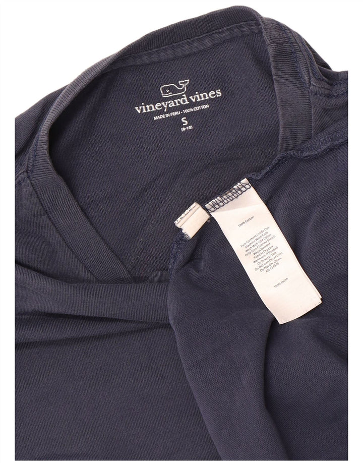 VINEYARD VINES Chłopięcy top z grafiką, długim rękawem, 8-9 lat, mały, niebieski, świąteczny