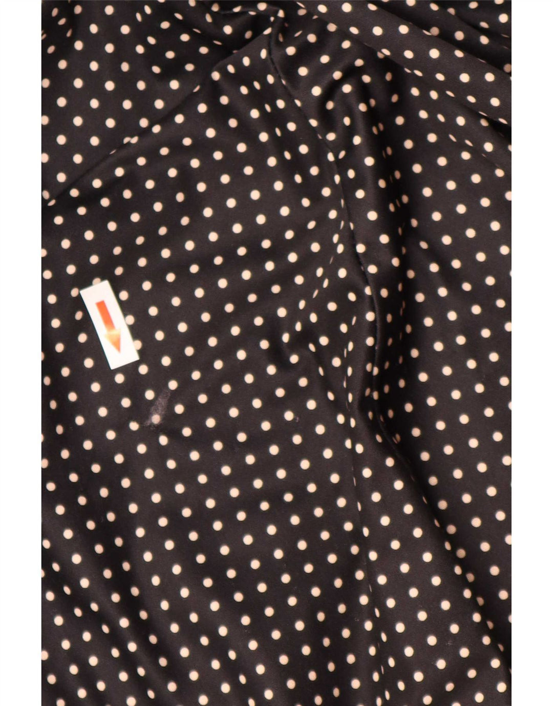 Vintage damska sukienka o linii A UK 18 XL, czarny, cętkowany poliester