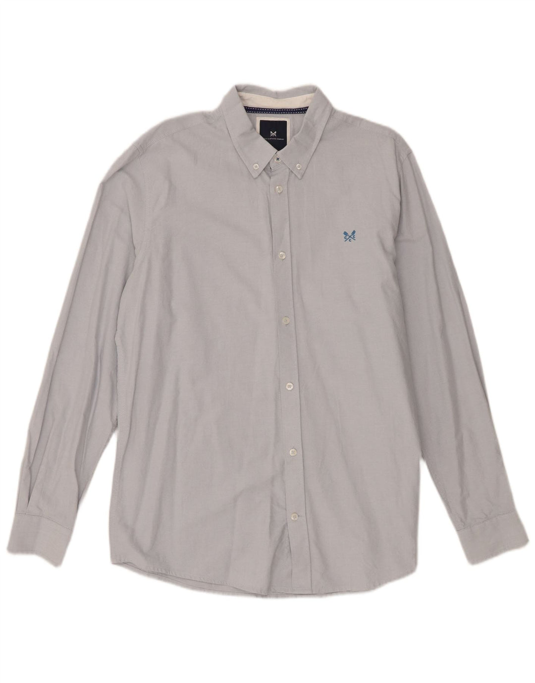 Crew Clothing Męska koszula o dopasowanym kroju, średnioniebieska, bawełniana
