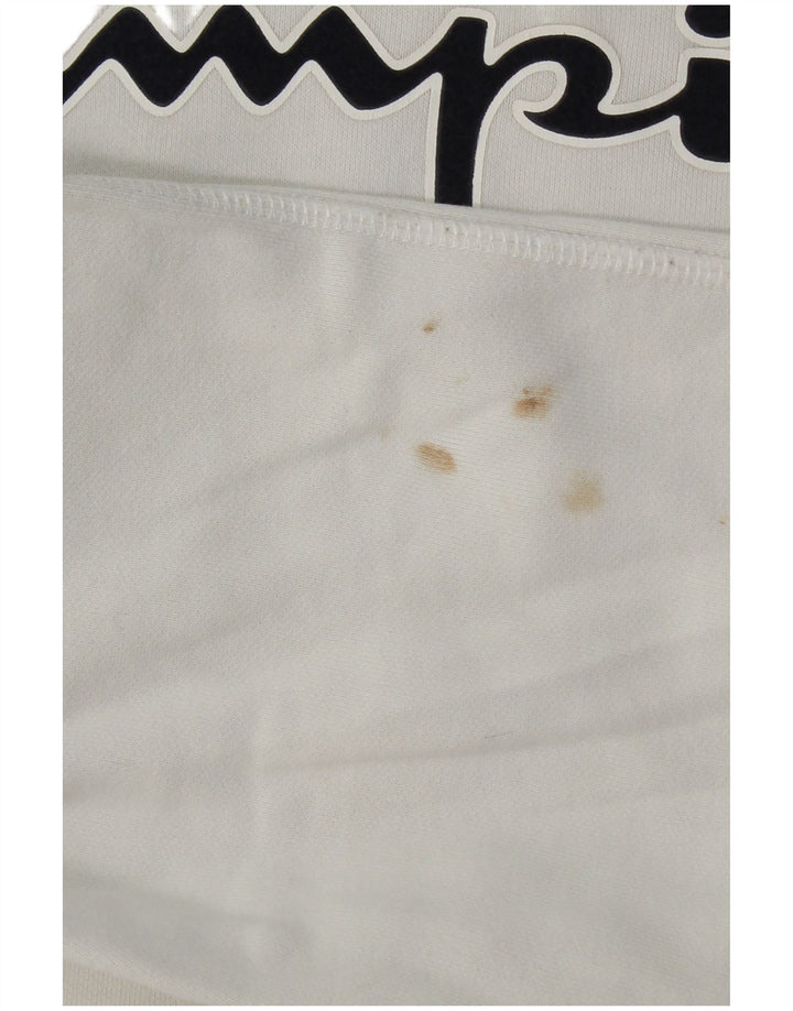 Damska bluza z kapturem Champion Graphic UK 14 Średnia biała bawełna