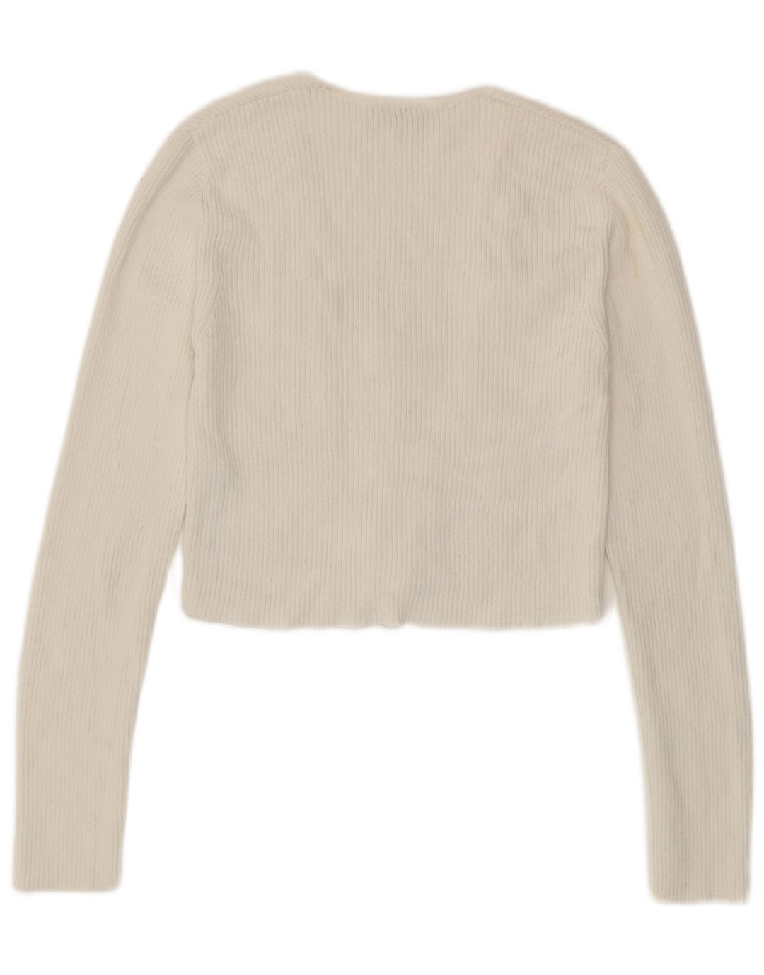 Sweter damski Zara Crop Cardigan UK 12 Średniobiała wiskoza