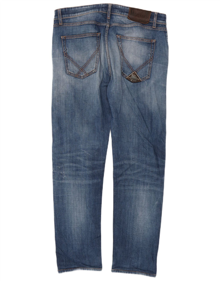 Męskie jeansy slim Roy Rogers W36 L30 Niebieskie bawełniane