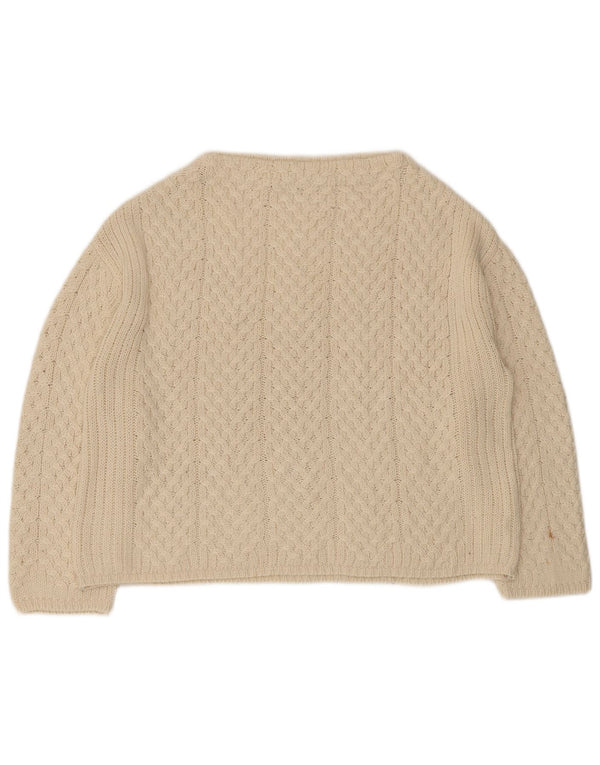 Sweter damski Zara z dekoltem w łódkę UK 16, duży, beżowy