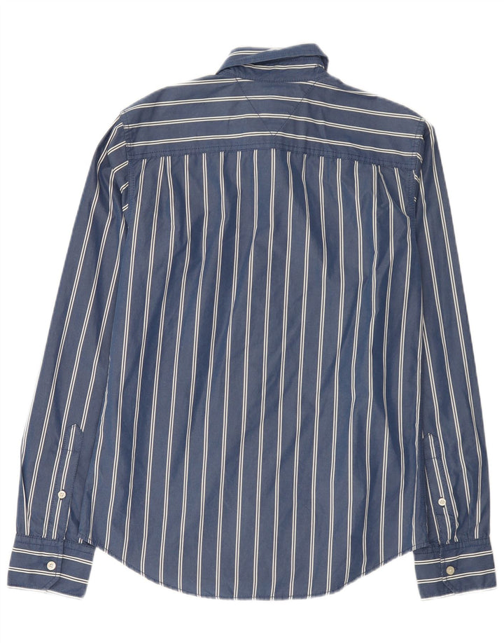 Koszula męska Tommy Hilfiger, mała, bawełniana w niebieskie paski