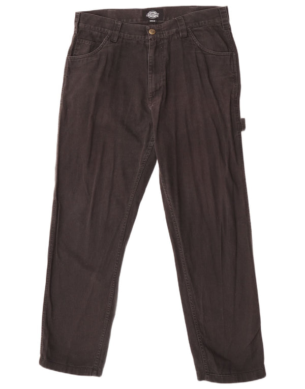 Dickies Mens Straight Cargo Trousers W33 L32 Black