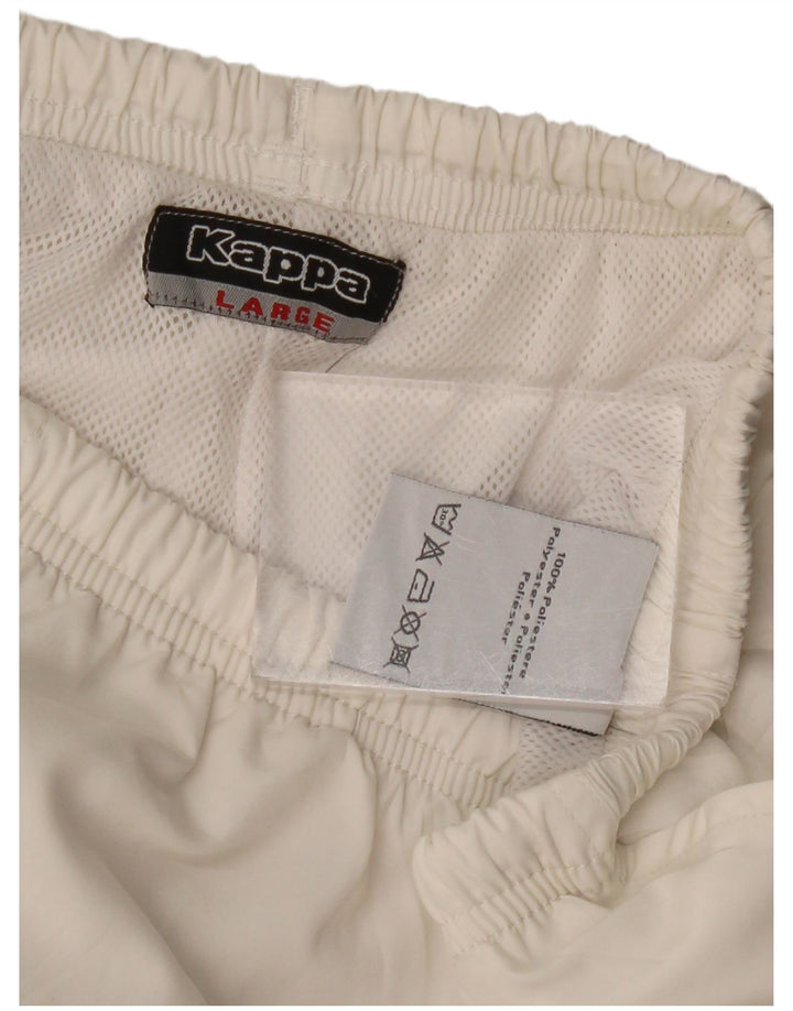 KAPPA Mens Tracksuit Trousers Joggers Large  White Polyester
