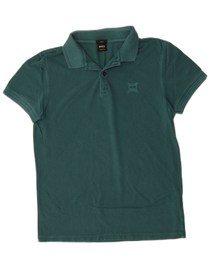 Męska koszulka polo Hugo Boss, średnia zielona bawełna