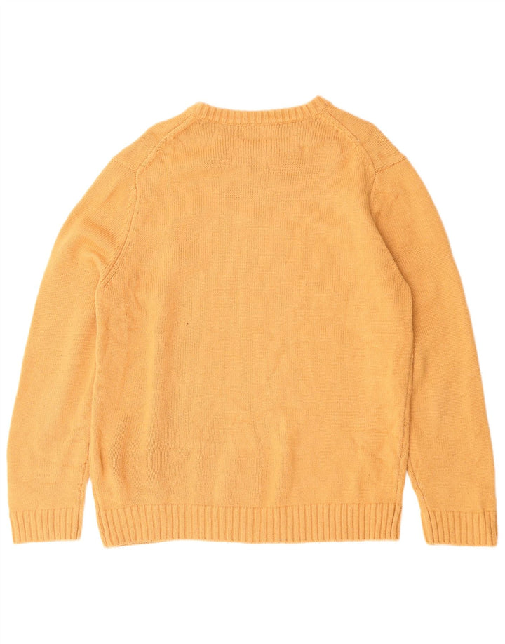 Męski sweter z okrągłym dekoltem Zara, średni żółty