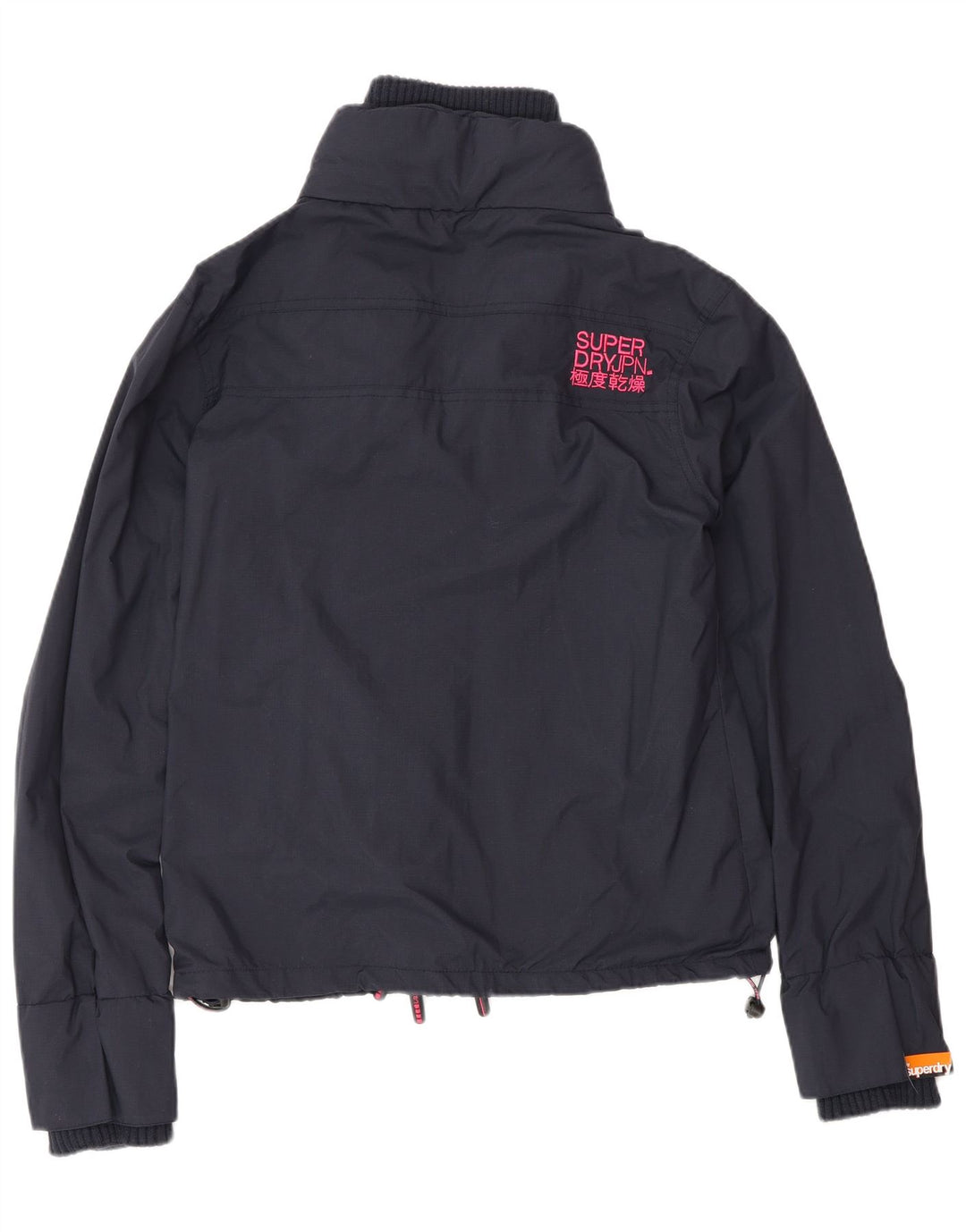 Damska kurtka wiatrówka Superdry UK 16, duża, granatowa, nylonowa