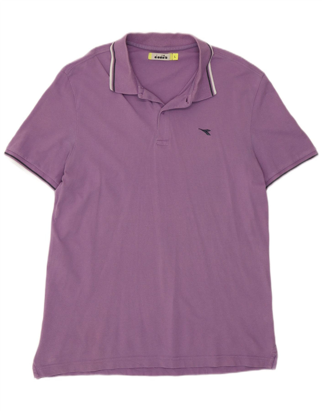 Męska koszulka polo Diadora, duża, fioletowa, bawełniana