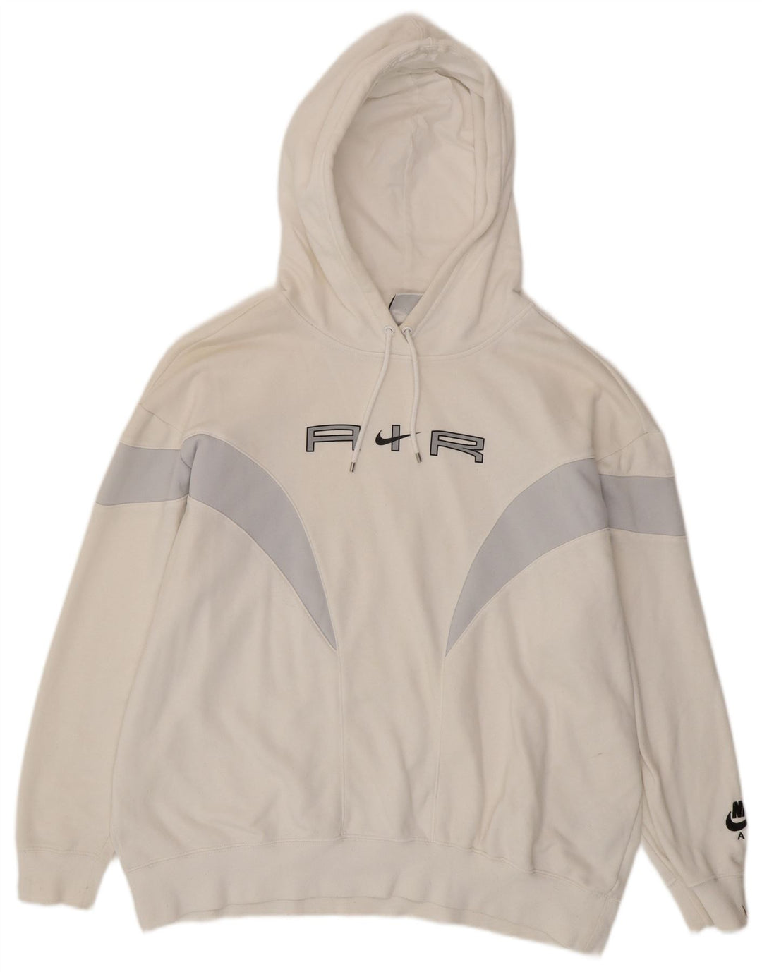 Damska bluza z kapturem NIKE Air Oversize UK 14, średnia, złamana biel, blok kolorów