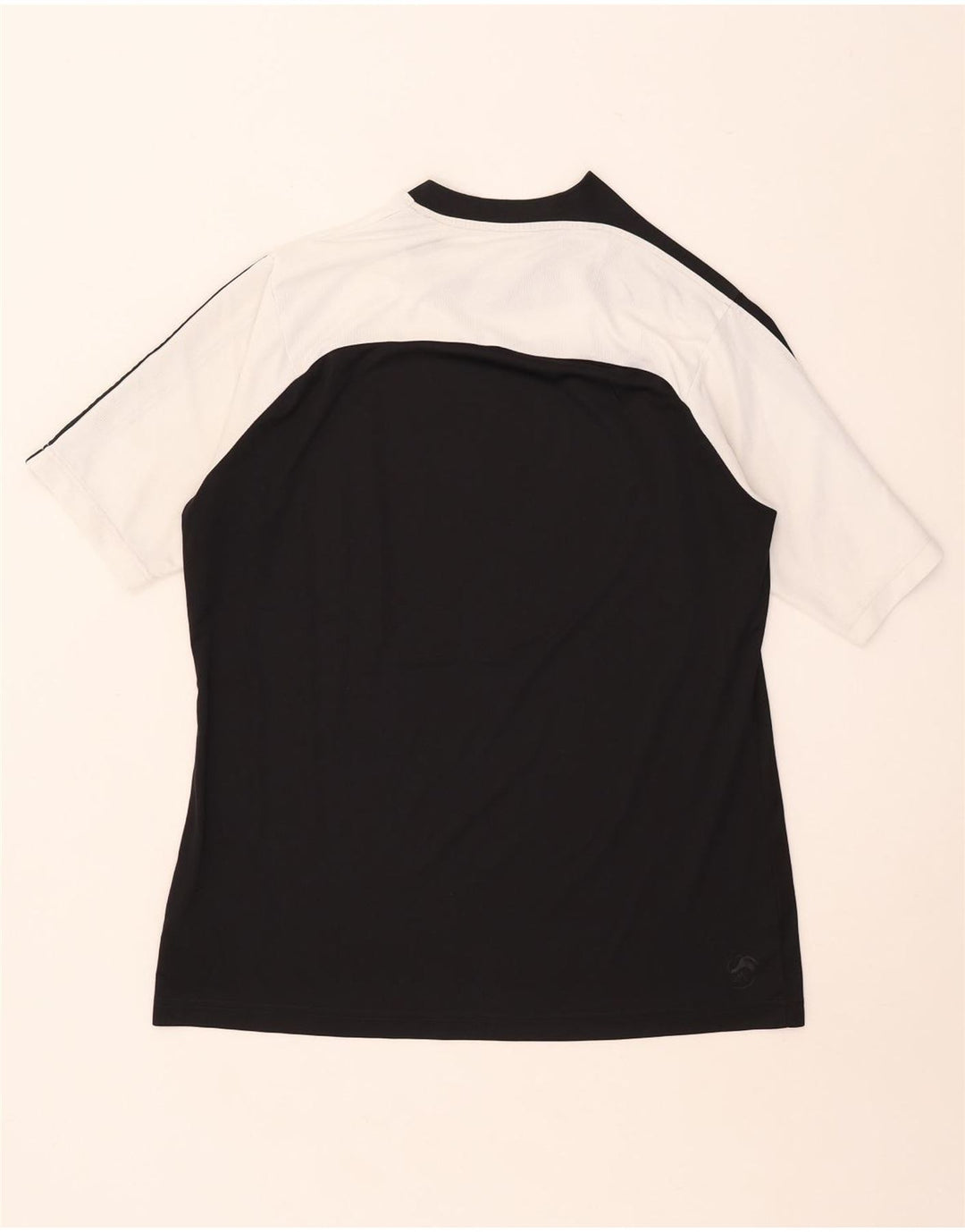 Adidas Męski T-shirt Top Duży Czarny Poliester z blokami kolorów