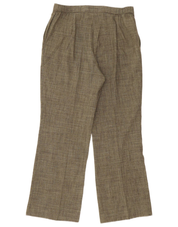Marks & Spencer Womens Casual Trousers UK 12 Medium W30 L29 Green Flecked