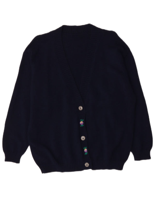 Sweter damski w stylu vintage, brytyjski 18 XL, granatowy