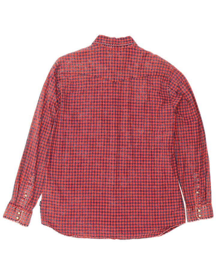 Męska koszula flanelowa Jack & Jones XL, czerwona bawełniana kratka
