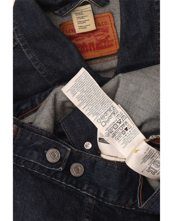 Damska kurtka dżinsowa Levi's Crop UK 12, średnia, granatowa, bawełniana