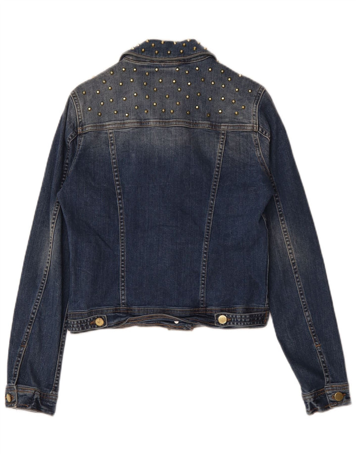 Damska kurtka dżinsowa Zara Crop UK 10 Small, niebieska bawełniana