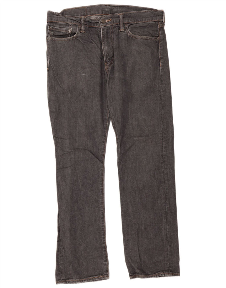 Męskie dżinsy Levi's 504 Straight W32 L30 Szara bawełna