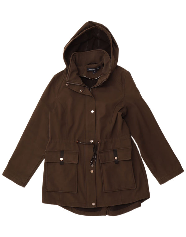 FRENCH CONNECTION Damska kurtka parka z kapturem UK 12, średni poliester khaki