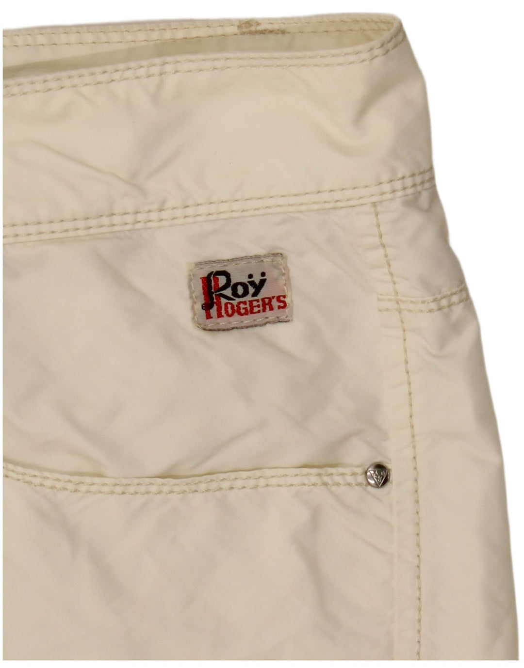 Damskie szorty Roy Rogers IT 48 XL W34 Off White Poliamid