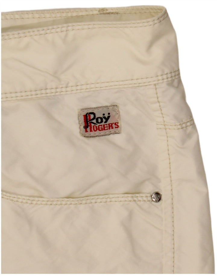 Damskie szorty Roy Rogers IT 48 XL W34 Off White Poliamid