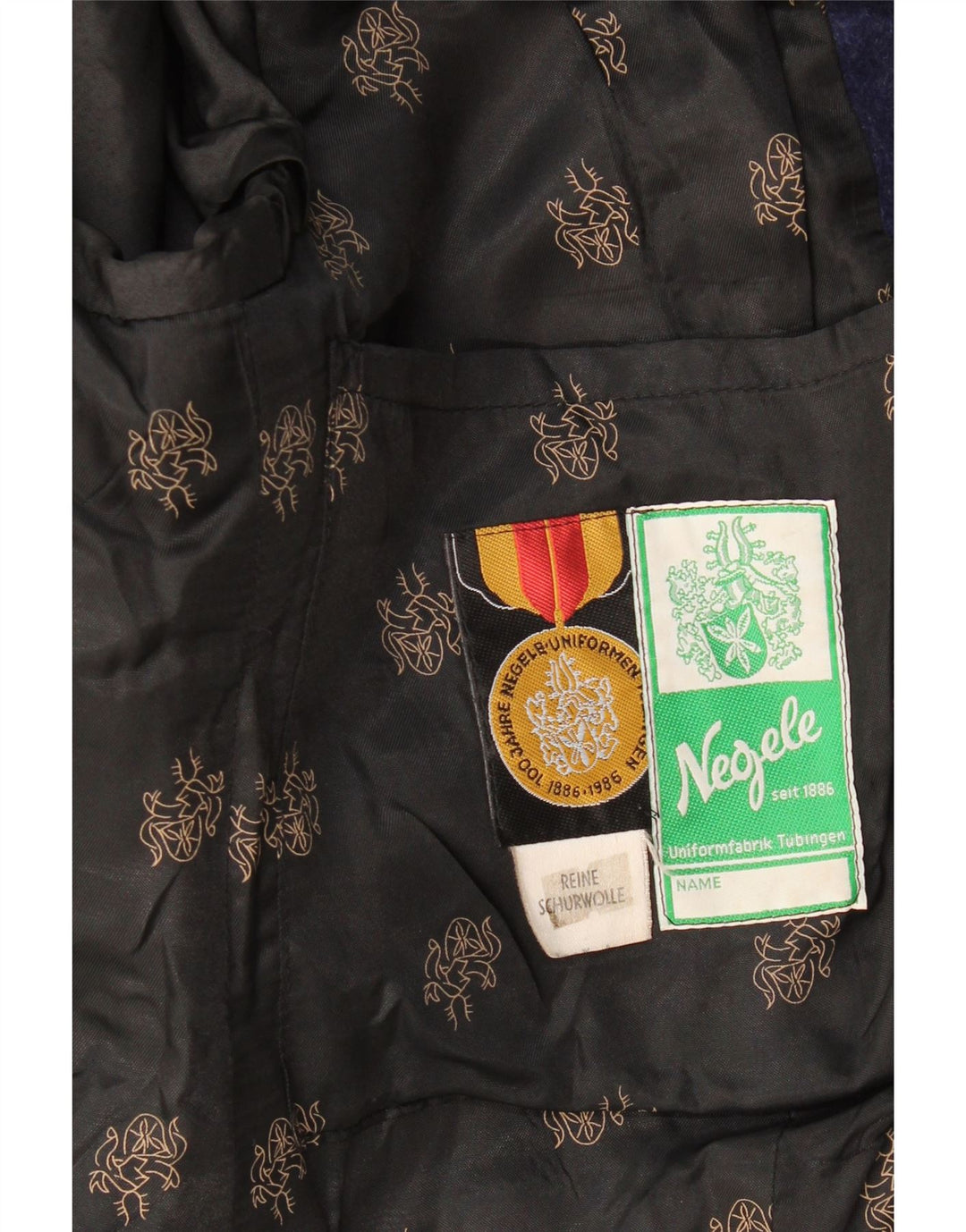 Vintage damska marynarka Trachten Crop Open Blazer UK 12, średni granat
