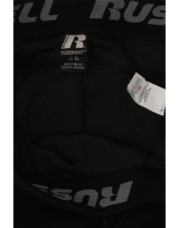 Męskie spodnie dresowe RUSSELL ATHLETIC Joggery, duże, czarne, poliestrowe