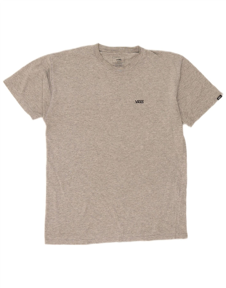 Męski T-shirt Vans o klasycznym kroju, średnioszary, bawełniany