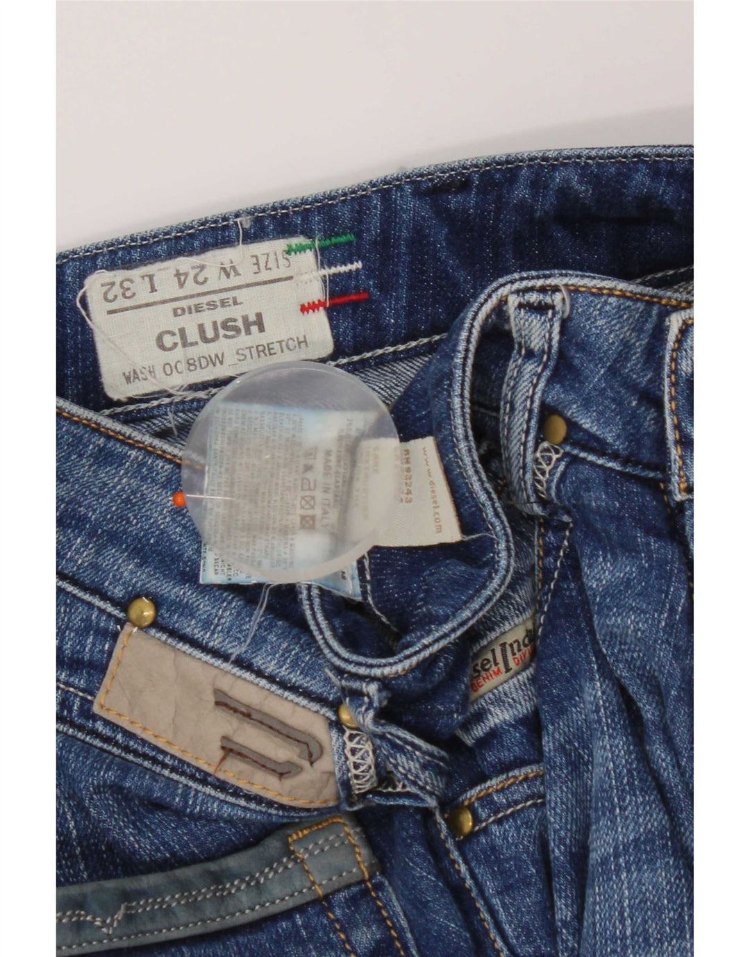Diesel Damskie Clush Slim Jeansy W24 L32 Niebieskie bawełniane
