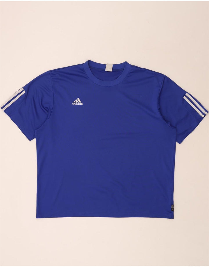 Męski T-shirt ADIDAS Climalite Top 2XL Niebieski Poliester