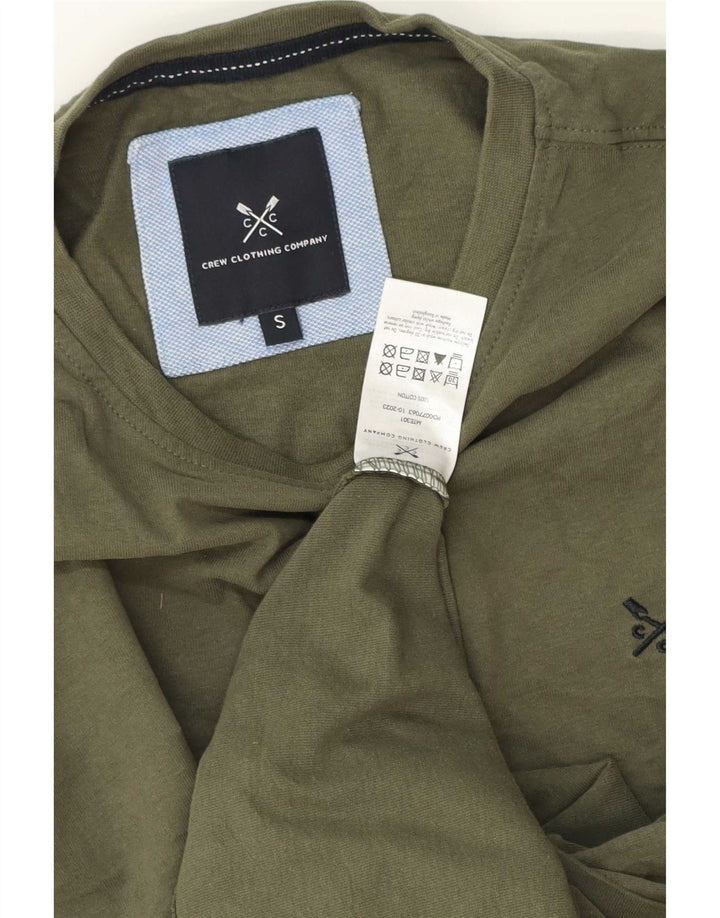 Crew Clothing Męski T-shirt Top, mały, bawełniany khaki